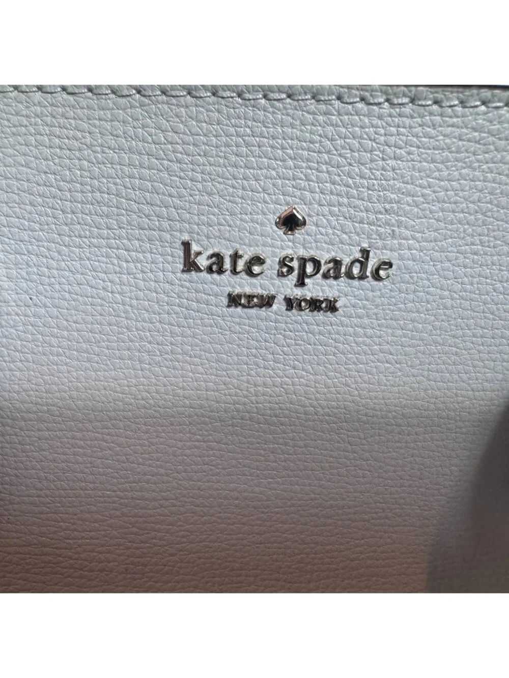 Kate Spade Black Trimmed White Leather Satchel Crossbody Bag